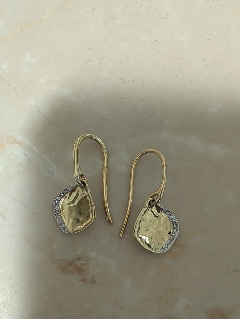 MONICA VINADER Gold and Silver Drop Earrings - Picture 2 of 3